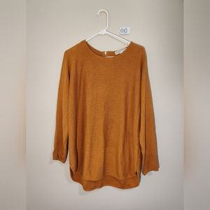 Mustard yellow Michael Kors sweater with zipper